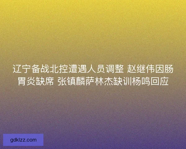 辽宁备战北控遭遇人员调整 赵继伟因肠胃炎缺席 张镇麟萨林杰缺训杨鸣回应